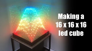 How to make a 16x16x16 LED CUBE at home with Arduino platform [upl. by Yelsehc]