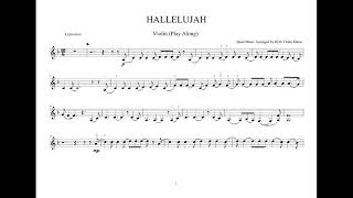 Hallelujah  Violin Sheet Music Play Along [upl. by Arraeis]