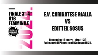 FINALE 3°4° U18F EV CARINATESE GIALLA  EDITTEK SOSUS [upl. by Aibar]