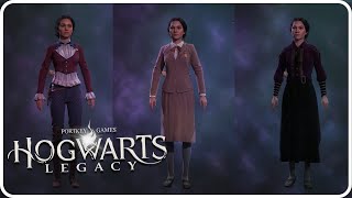 All 110 Female Outfits  Appearances  Suits Showcase Hogwarts Legacy [upl. by Deery84]