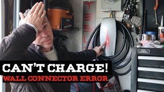 Cant Charge  Tesla Wall Connector 🔴 Error Light  How I fixed It [upl. by Eirrol]