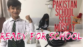 Mini vlog l Going to School l Pakistan School Seeb Muscat l Oman 🇴🇲 l siblingssquad samahir salar [upl. by Chaddie329]