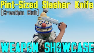 Fallout 4 Weapon Showcases PintSized Slasher Knife  Outfit Creation Club [upl. by Hinkel]