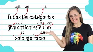 EJERCICIO DE CATEGORÍAS GRAMATICALES  análisis sintáctico [upl. by Flavian223]