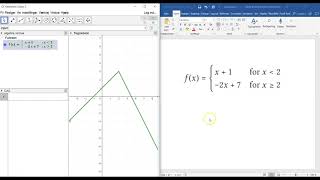 Geogebra Stykkevis lineære funktioner [upl. by Einnig523]