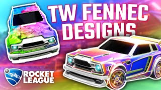 10 Clean TITANIUM WHITE FENNEC DESIGNS in Rocket League [upl. by Atiner]