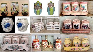 DIY  9 Best Ideas from recycled Glass jars Kitchen decor [upl. by Querida]