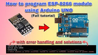 How to program ESP8266 wifi module using Arduino UNO in easy steps  ESP8266 module  ESP01 [upl. by Rugg94]