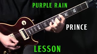 how to play quotPurple Rainquot on guitar by Prince  electric guitar lesson tutorial [upl. by Ahsiat]