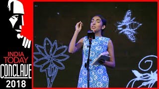 Rupi Kaur Spoken Word Poetry At India Today Conclave 2018 [upl. by Fabriane]