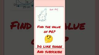 Find the value of PO radius of the circumscribed circle with the help of tangent [upl. by Khai]