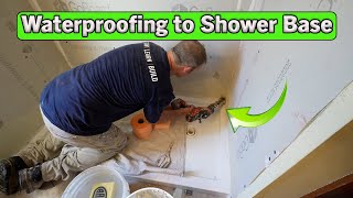 Shower Pan Base Waterproofing [upl. by Victorine845]