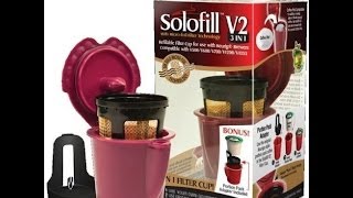 Solofill V2 3 in 1 reusable filter and KCup adapter for Keurig Vue  How to Use [upl. by Aner]