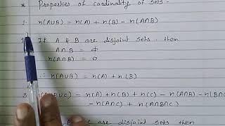 11 Com Properties of cardinality of sets [upl. by Noryk]