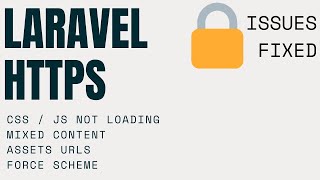 Laravel HTTPS  Fixed  Laravel CSS Not Working JS Not Working  Assets Force HTTPS Mixed Content [upl. by Uziel]