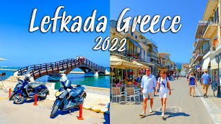 Lefkada Greece explore Lefkada island a very ROMANTIC place walking tour 4k Greece 2022 [upl. by Atinot958]