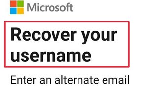 How To Recover Username in Microsoft [upl. by Arihppas]