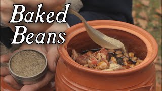 Baked Beans  18th Century Cooking [upl. by Ahsillek]