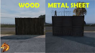 DAYZ How to Build a Fence and Gate Wood and Sheet Metal [upl. by Xanthus]