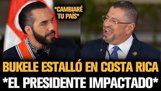 BUKELE ESTALLÓ EN COSTA RICA Y DEJÓ IMPACTADO AL PRESIDENTE [upl. by Aneehsram]