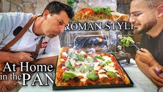 Homemade PIZZA ROMASTYLE in the Pan  Perfect Easy Recipe [upl. by Ylrebme719]