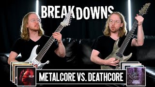 BREAKDOWN BATTLE  Metalcore vs Deathcore Riffs 2022 Riff Battle [upl. by Nailluj686]