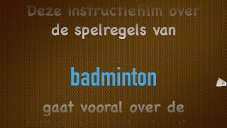 badminton spelregels dubbelspel 16022017 [upl. by Dragoon]