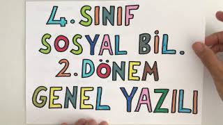 4 Sınıf Sosyal Bilgiler 2 Dönem Genel Tekrar Yazılı sorularından hazırlanmıştır [upl. by Ahsiya]