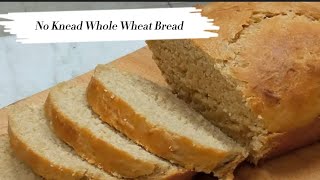 NO KNEAD WHOLE WHEAT BREADBROWN BREAD RECIPE mheannsvlog [upl. by Mountfort]