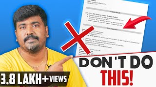 How to Write a Resume for Freshers Explained in Tamil Resume WritingCareer TipsKichdy [upl. by Nialb]