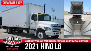 New 2021 Hino L6 26ft Box Truck  New Wabash Dry Van body w ICC Bumper [upl. by Audras261]