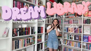 building  organizing my ⭐️DREAM AT HOME LIBRARY⭐️ library tour  showing you every book i own 📚 [upl. by Lexine]