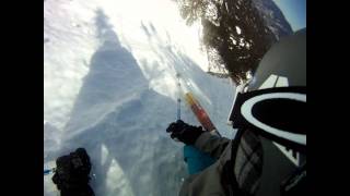 Skier falls down mountain  March 2011 [upl. by Orrin]