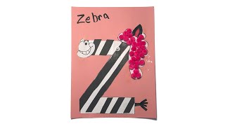 How To Create The Letter Z Zebra Craft [upl. by Margarita51]