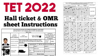 TET 2022 EXAM HALL TICKET amp OMR SHEET IMPORTANT INSTRUCTIONS [upl. by Rubio610]