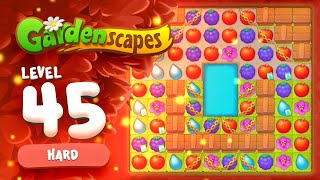 Gardenscapes  Hard Level 45 [upl. by Melburn156]