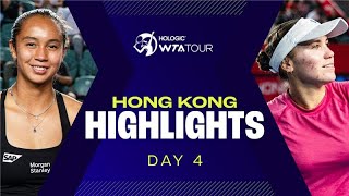 Day 4 in Hong Kong with Fernandez Kenin amp Lamens  WTA Tennis Highlights [upl. by Emmalee]