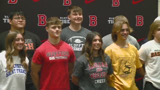 Bluffton High School hosts eight signings on busy day for Tigers athletics [upl. by Gerstner]