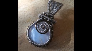 Woven wire pendant tutorial [upl. by Annoed]