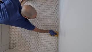 How to grout a shower floor mosaic [upl. by Erelia]