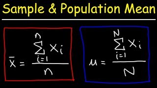 Sample Mean and Population Mean  Statistics [upl. by Gudrun]