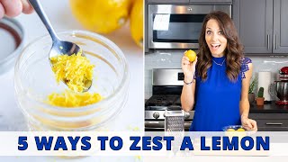 How to Zest a Lemon  5 Quick amp Easy Ways [upl. by Nauqyt]