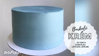 TORTABURKOLÁS krémmel 🎂  Vajkrém RECEPT  BebePiskóta [upl. by Treblig958]