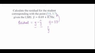 Calculating a residual [upl. by Verena]