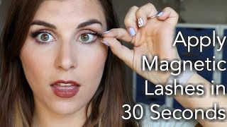 How to Apply Magnetic Eyelashes WITHOUT Eyeliner  Bailey B [upl. by Silado977]