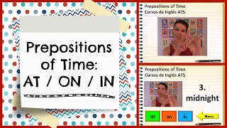 Prepositions of Time At  On  In [upl. by Iret469]