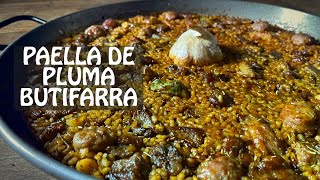 PAELLA DE CARNE quotPLUMA IBERICA Y BUTIFARRAquot [upl. by Einnep]