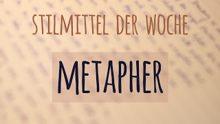 Stilmittel der Woche Metapher [upl. by Eicak]