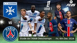 EA FC25 Auxerre vs PSG  Ligue 1 202425 [upl. by Aicats222]