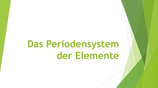 Physik Das Periodensystem der Elemente einfach und kurz erklärt [upl. by Sadnac]